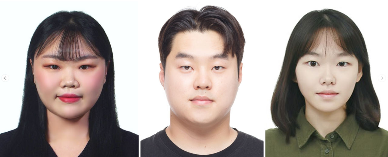 신소재공학과 강하은 박사 과정, 김민욱, 이지현 석사 과정 대학원생